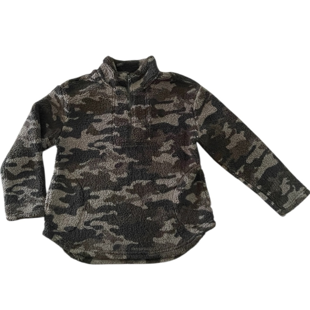Koolaburra by UGG Brushed Back Sherpa Pullover Sage‎ Camo Size L